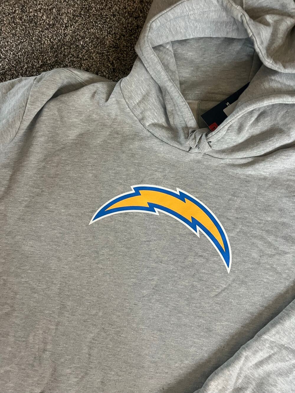 Fanatics NFL LA Chargers Gray 5XL Hoodie Sweatshirt (NWT)
